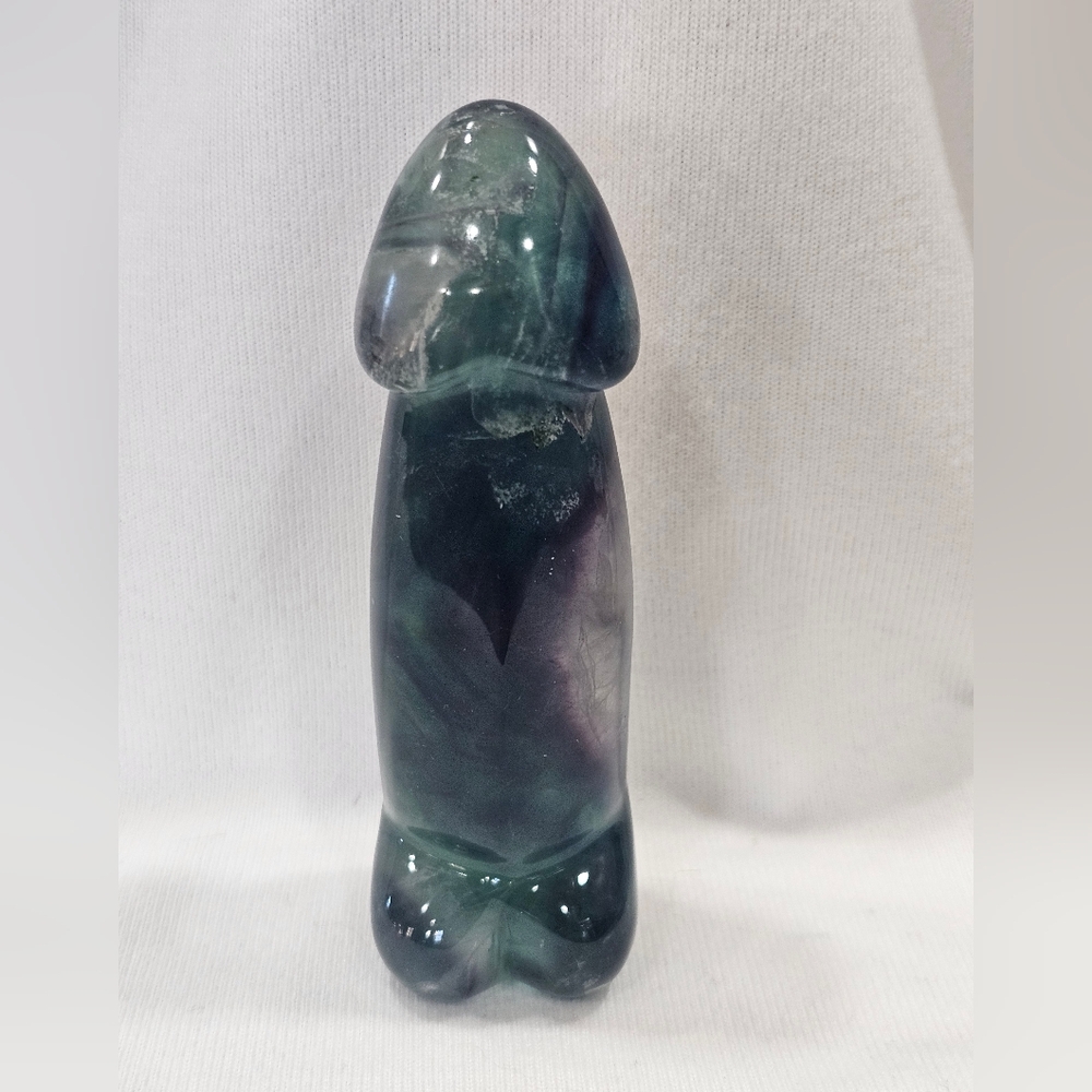 Rainbow Fluorite Crystal Peen Sculpture - Picture 4 of 5